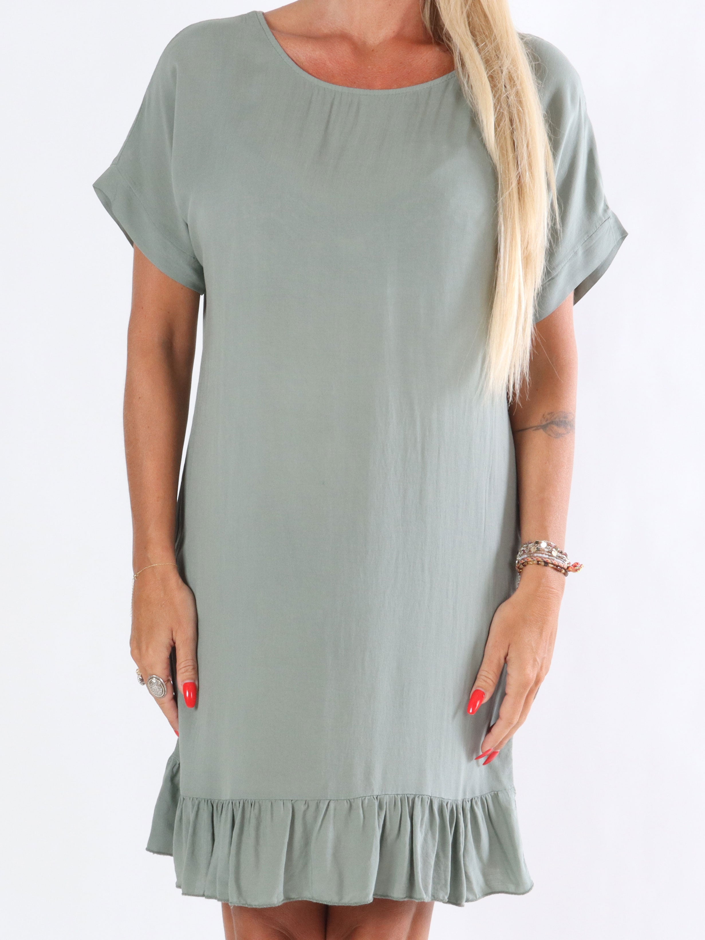 Birtha - Tunika kjole med lille flæsekant i bunden